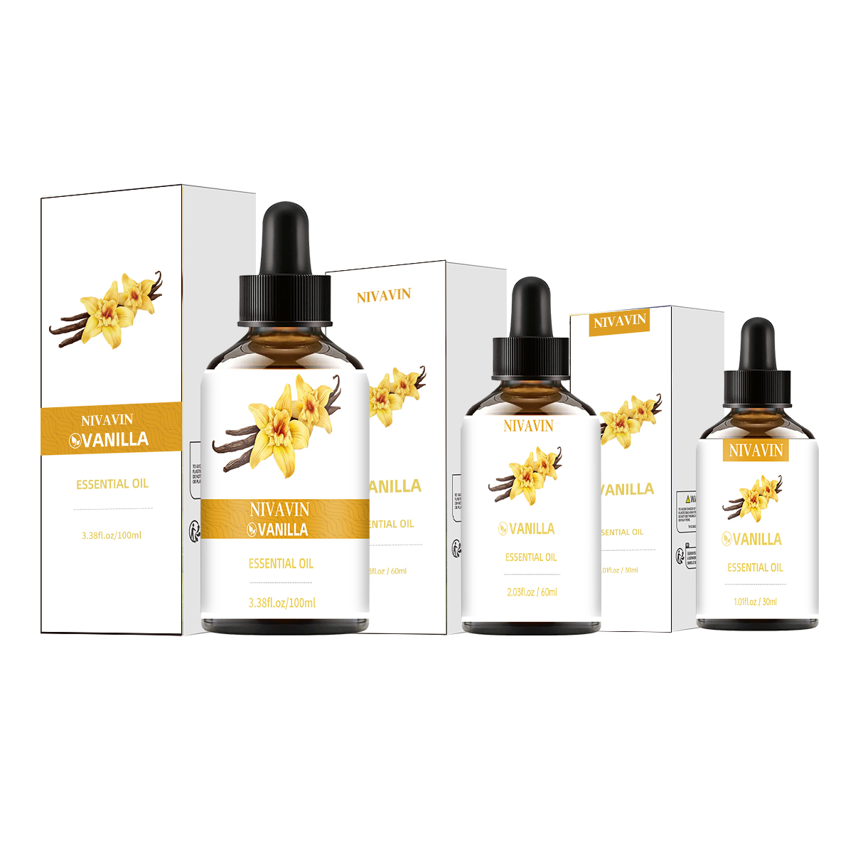 Home Fragrance Co - NIVAVIN 30ml/60ml/100ml vanilla essential oil, naturally