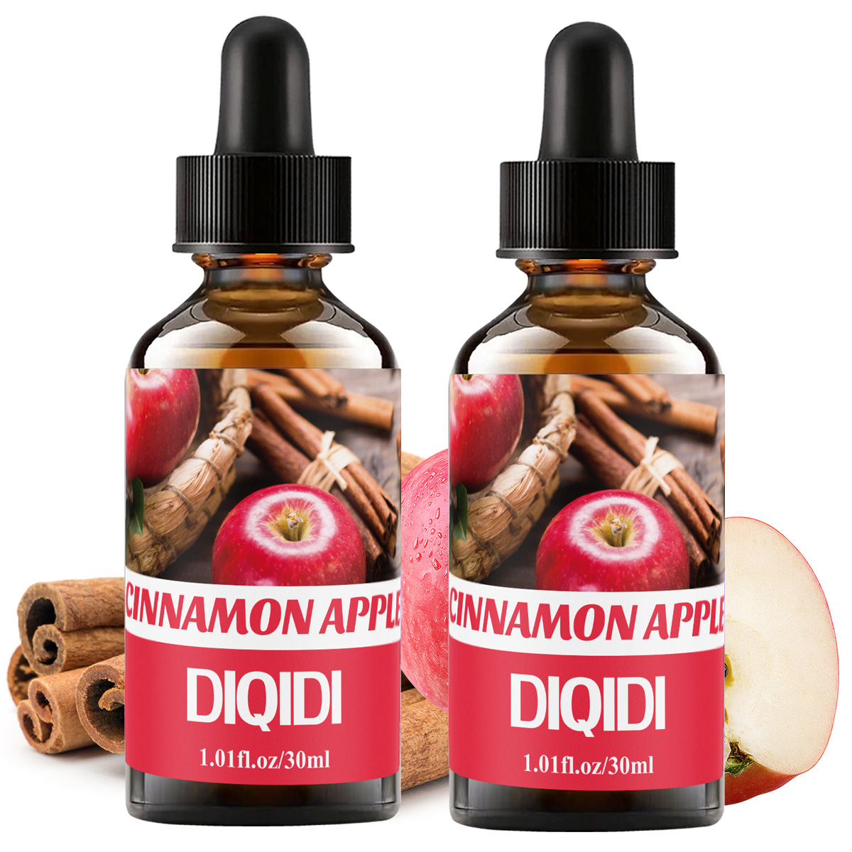 Home Fragrance Co - 2Pcs Cinnamon Apple Essential Oil Set,