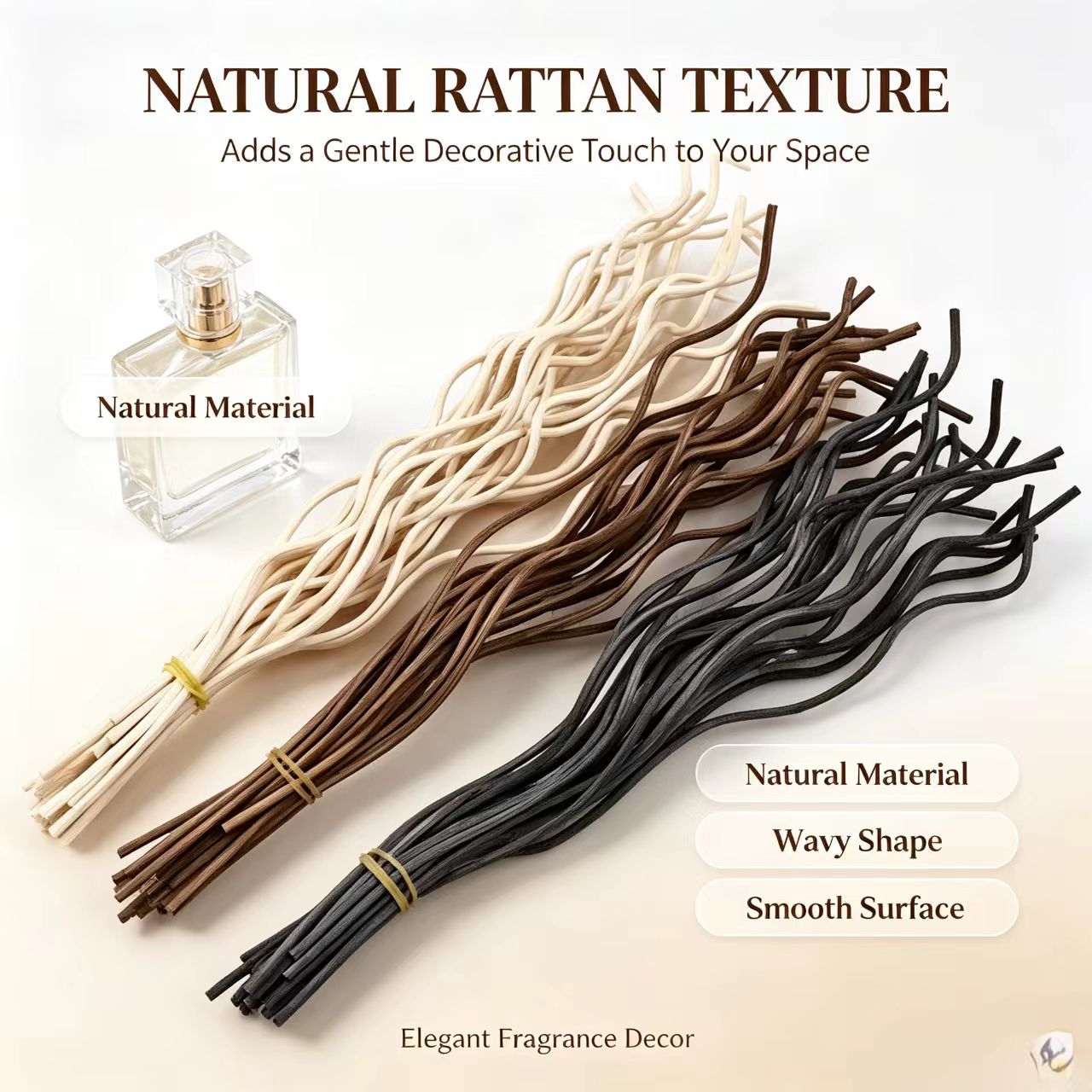 20Pcs Long Wavy Rattan Reed Di - Home Fragrance Brands review and price