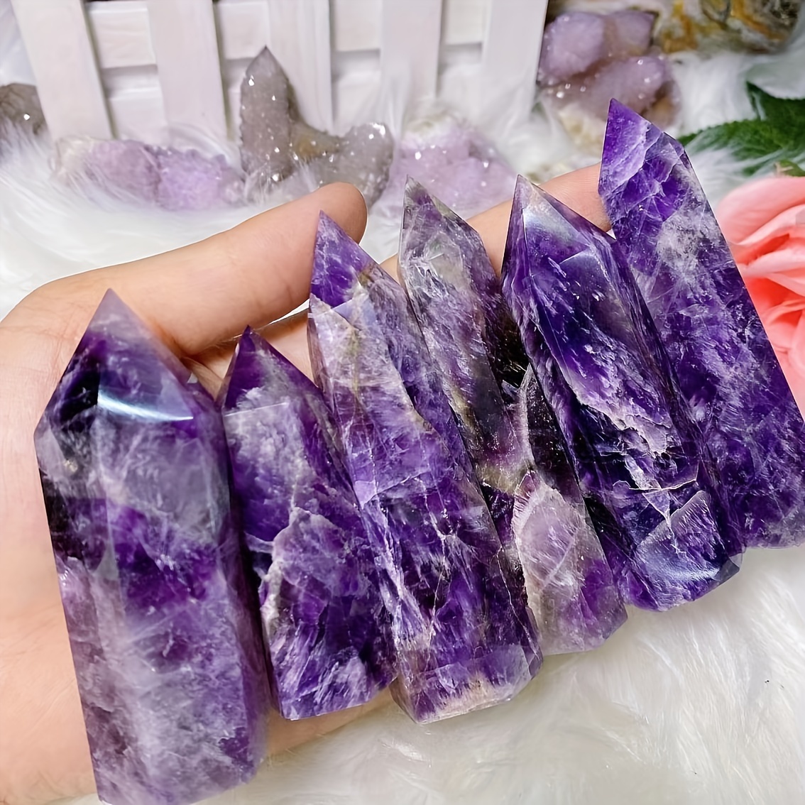 Natural amethyst  point tower, - Home Fragrance Brands review and price
