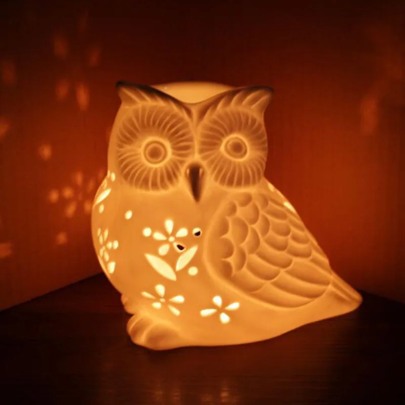 Porcelain Hollow Owl Aromather - Home Fragrance Oil Burner review and price
